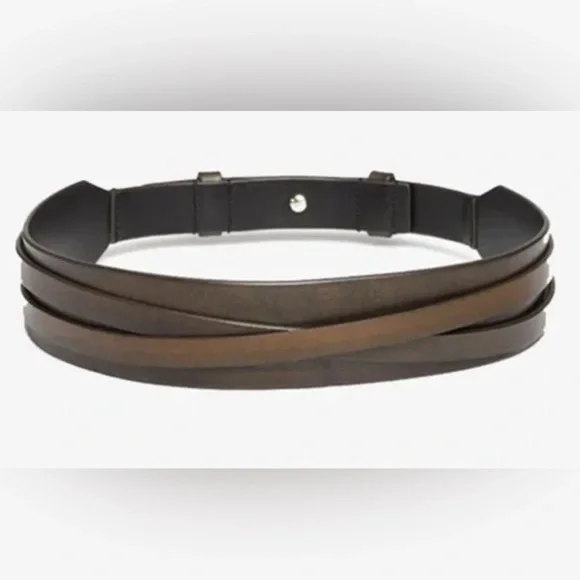 MM Lafleur Crossover Belt Brown Leather Size M/L Crossover Belt :: Black – M.M.LaFleur main image 3